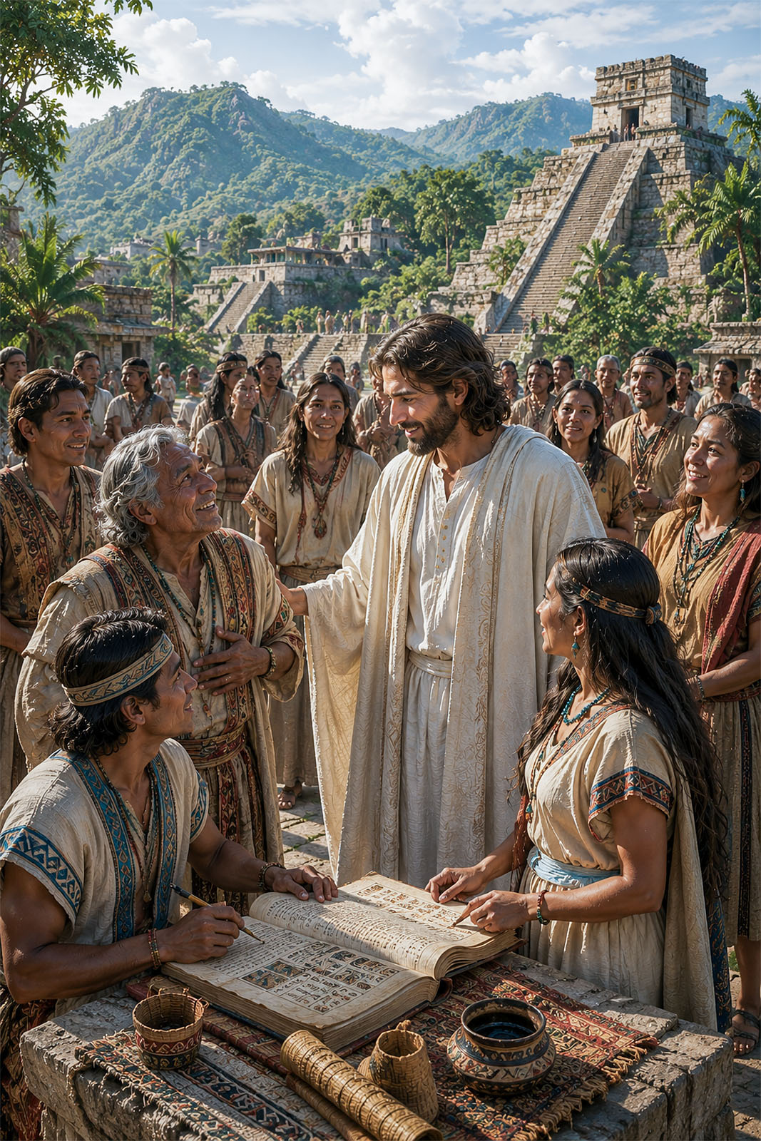 People resurrected in the Americas after Jesus's resurrection in the Old World